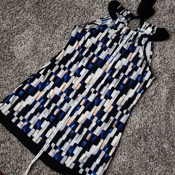 WHBM Summer Spring mosaic geometric mini halter tunic dress size medium - Picture 14 of 14